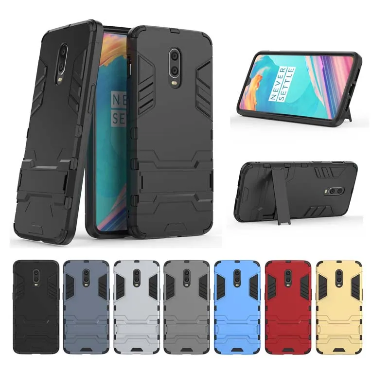

Bracket Function For OnePlus 6T Case For One Plus 6 Cover Anti-Shock Hybrid Soft TPU Bumper Guard for Oneplus6 6 T phone fundas