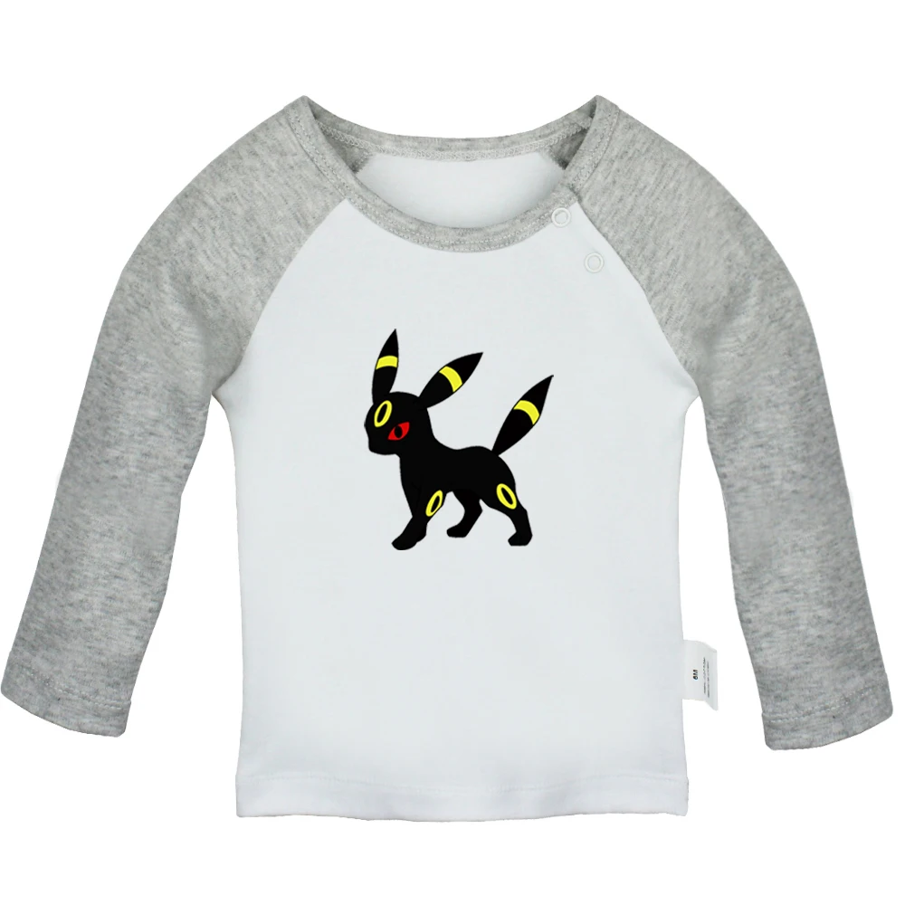 Настенные наклейки «Pokemon Sylveon Umbreon Charmander», футболки для новорожденных, цветные футболки-реглан с длинными рукавами для малышей - Цвет: JaBabyYCG996C