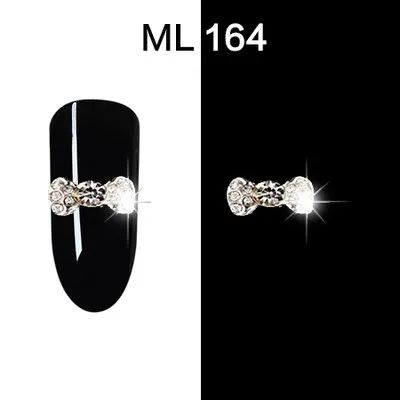 10 шт./лот 3D Стразы для ногтей стразы серебро/красный лак для ногтей Кристальные бусины 18 различных Лук Дизайн Стразы для ногтей для украшение для ногтей ML153-170 - Цвет: 164-10pcs