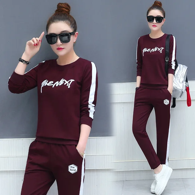2018 New Women's Sports Suits Female Spring and summer sport top suit
