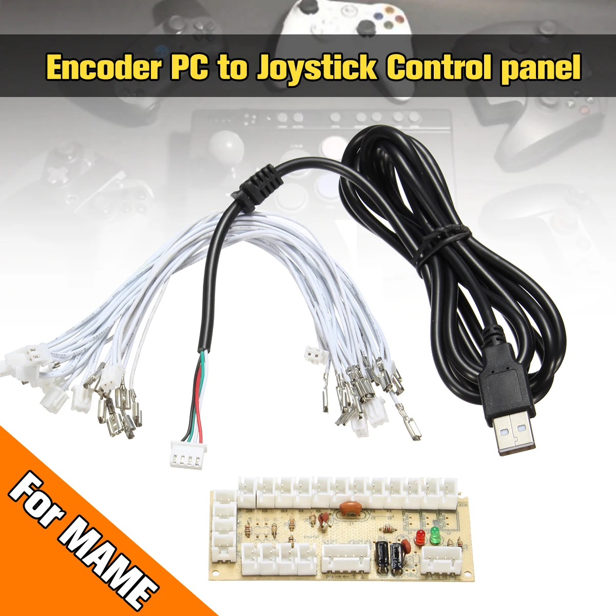 

DIY Arcade Rocker Circuit Board Zero Delay Arcade USB Encoder PC to Joystick Control Panel For MAME 2pin + Push Buttons