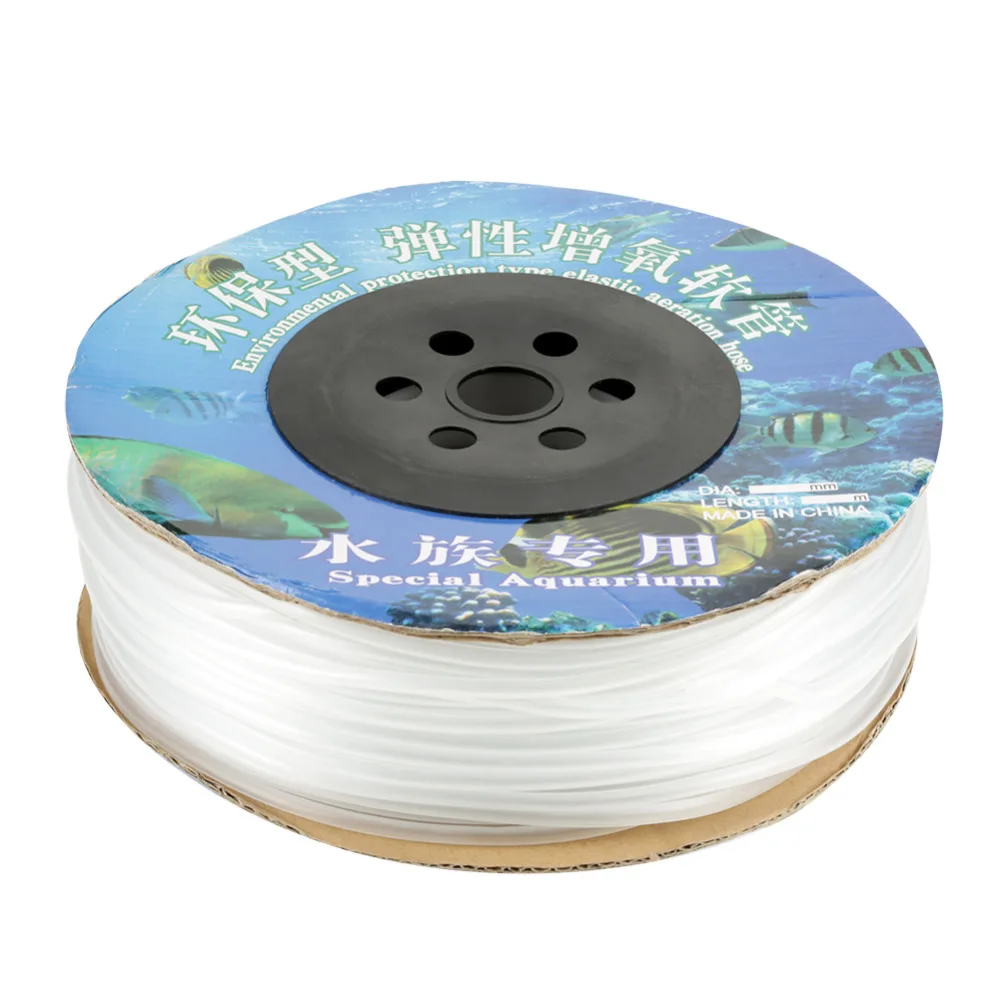 100M Aquarium PVC Air Line Tubing for Fish Tank Air Aquarium Pond CO2 System Live Plant Mineral