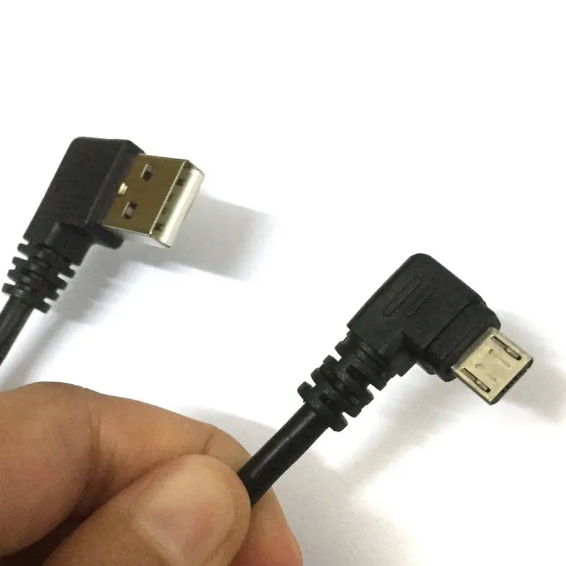 Новый универсальный 20 см короткий прямоугольный USB A на правый угол Micro b 2 0 кабель