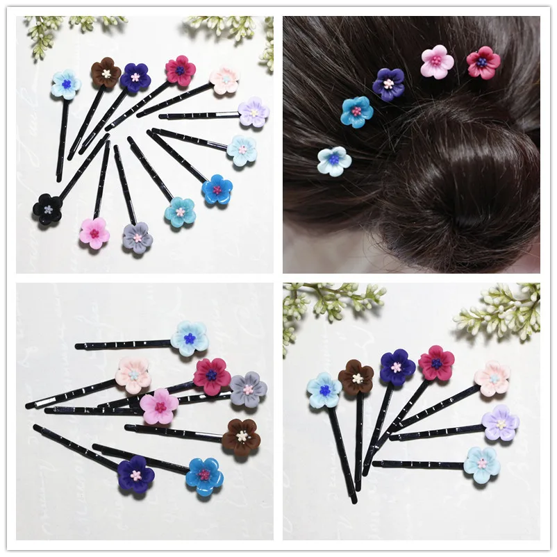 50 New Popular Lady Girls kids Women Little plum Hair Accessories cute children Hair Clips Bridal Hairpins Accessories headwear