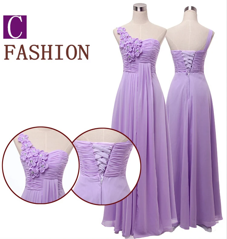 Vestido de madrinha roxo com alças, vestido