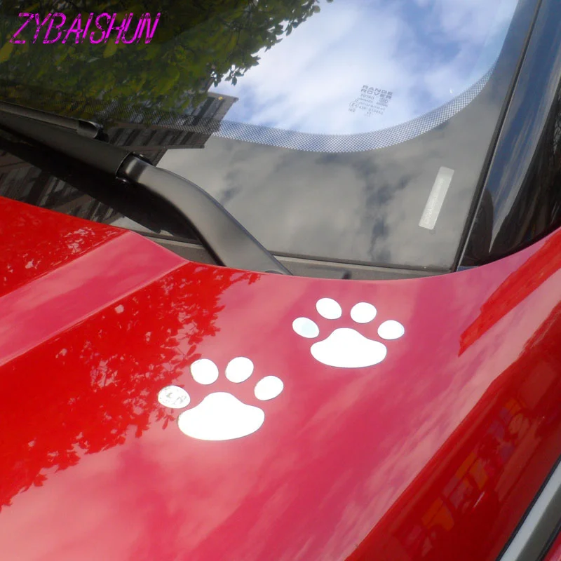 Online Stiker Mobil Desain Berkelas Paw 3D Hewan Kucing Beruang Jejak Stiker untuk Mercedes Benz Semua Kelas A B C E S G M ML CL CLK CLS GL GLK