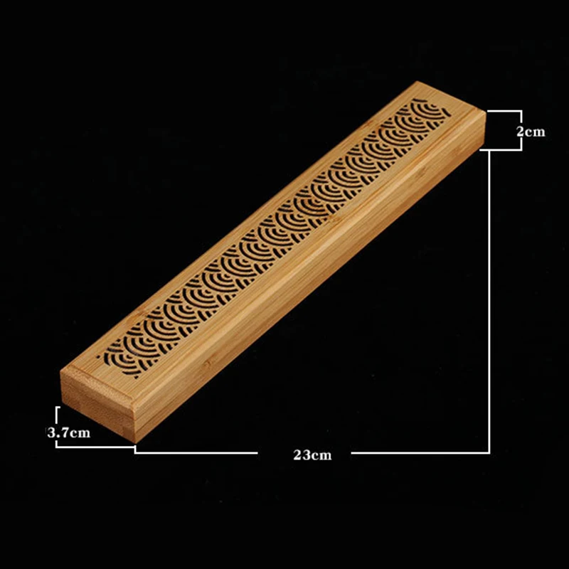 

1Pcs Retro Wooden Incense Burner Bamboo Incense Holder Teahouse Living room Spa Stick Base Retro Box Home Burner Aromatherapy