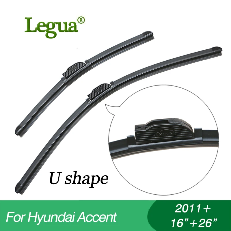Legua Wiper blades for Hyundai Accent(2011+), 16"+26",car wiper