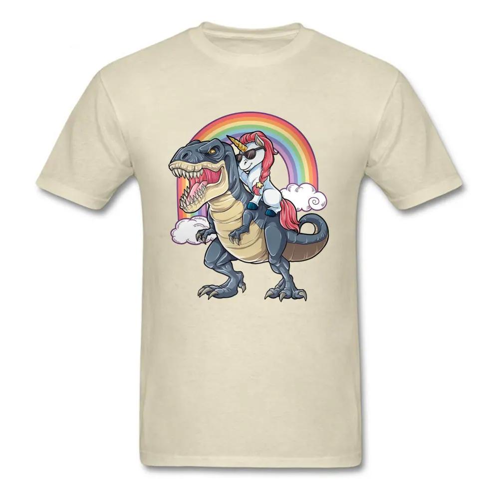 1906281145Dinosaur Cotton Tops Shirt for Men Cool Tshirts Classic Company Round Collar T Shirt Short Sleeve Wholesale 1906281145Dinosaur beige
