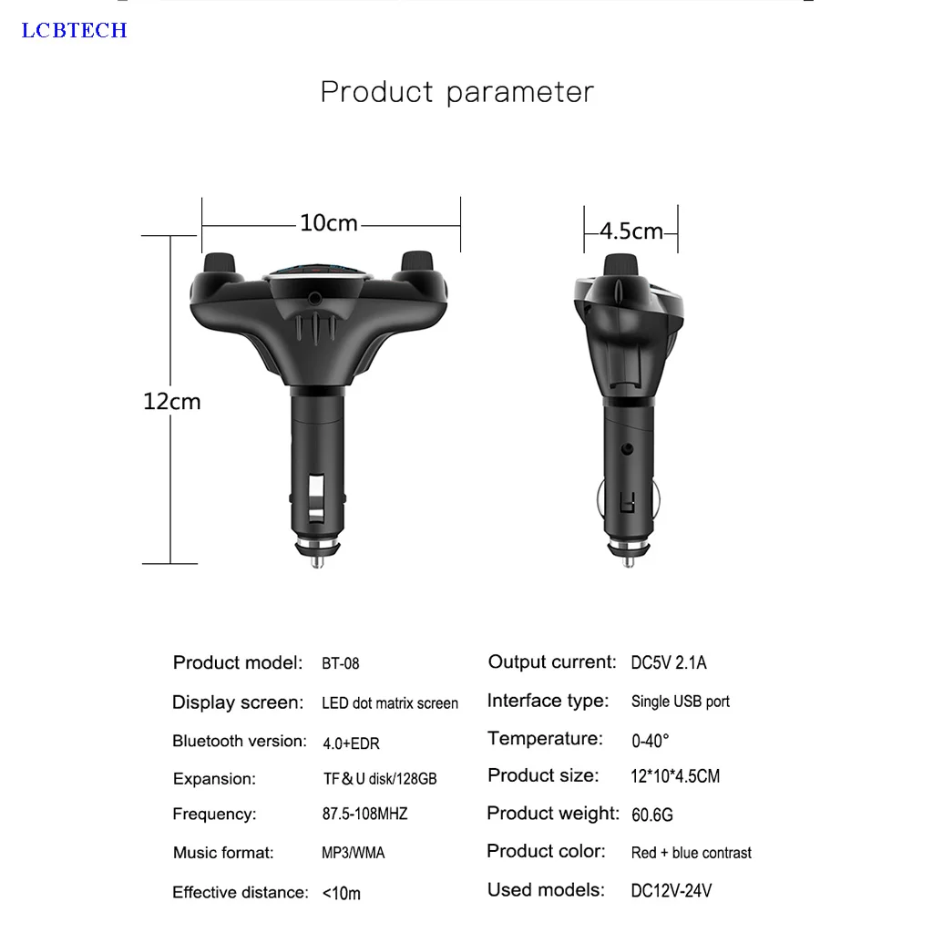 Беспроводной Bluetooth 4,0 Автомобильный MP3-плеер FM передатчик аудио приемник Dual USB Зарядное устройство Поддержка Bluetooth звонки, музыка передачи