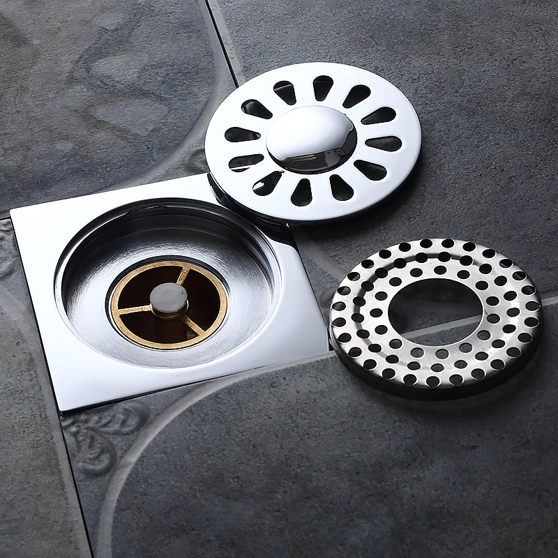 Chrome Plated Bathroom Accessories Stainless Steel Floor Drain Kitchen