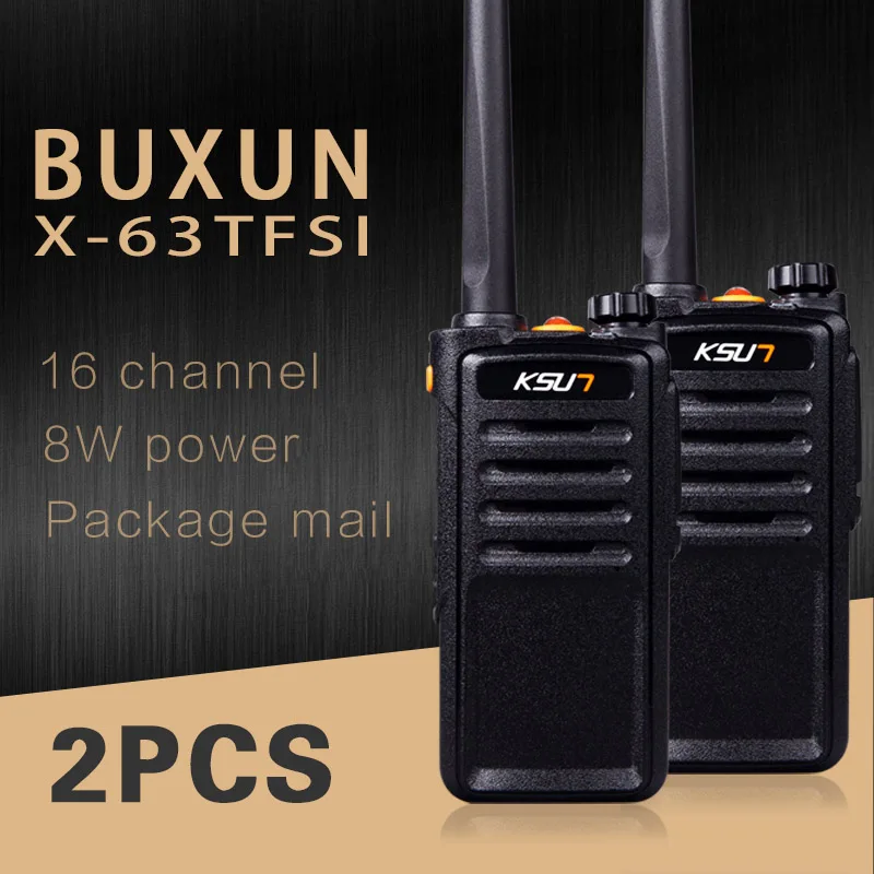 (2 шт.) черный KSUN X-63TFSI двухканальные рации UHF 400-470 МГц мини-портативный трансивер двухстороннее Портативная радиостанция для радиолюбителя