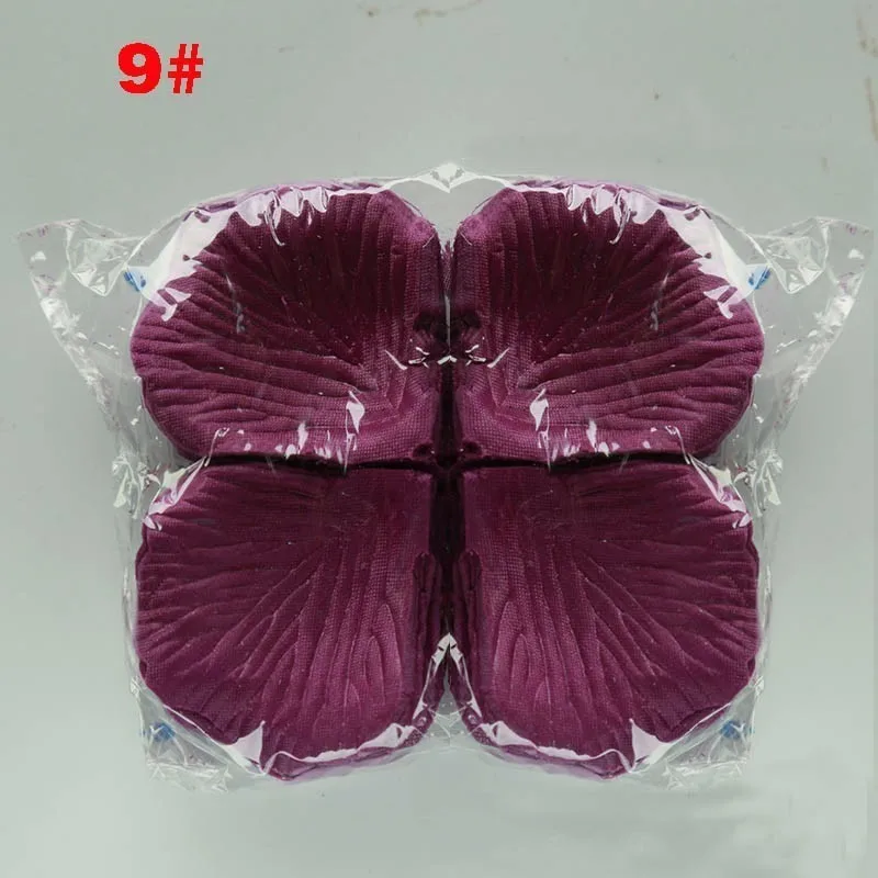 1000 шт./лот искусственный лепесток цветка DIY ручной работы шелковые розы лепестки Листья для Свадебные украшения - Цвет: 1000ps Purple