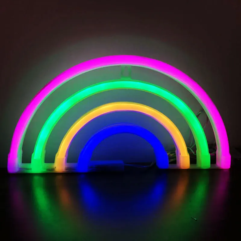 

Rainbow Sign Wall Light Marquee LED Neon Light Deer Bat Bell Snowflake Decorative Night Light LED Lightin Holiday Gift IY304109