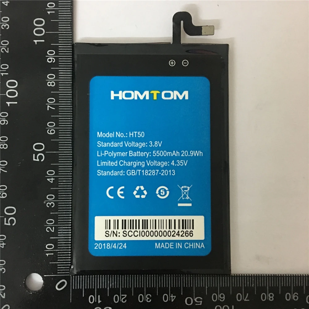 Для HOMTOM ht50 батарея 5500 мАч батарея мобильного телефона высокого качества долгое время ожидания тест нормального использования перед отправкой