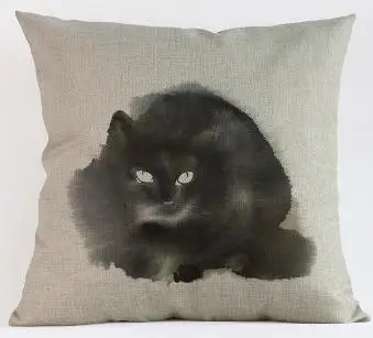 С фабрики чернила индивидуального изготовления картина стиль милый кот подушка 45 см для детей Подарки - Цвет: A10
