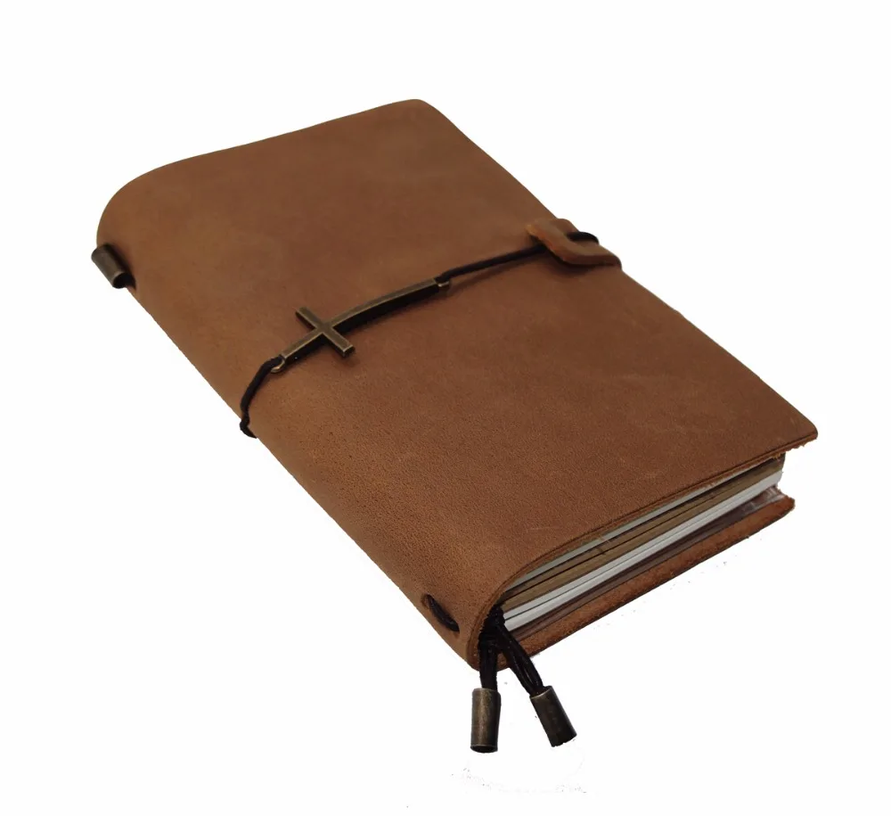 

Handmade Vintage Traveler's Notebook Diary Journal Blank Leather Cover D0510