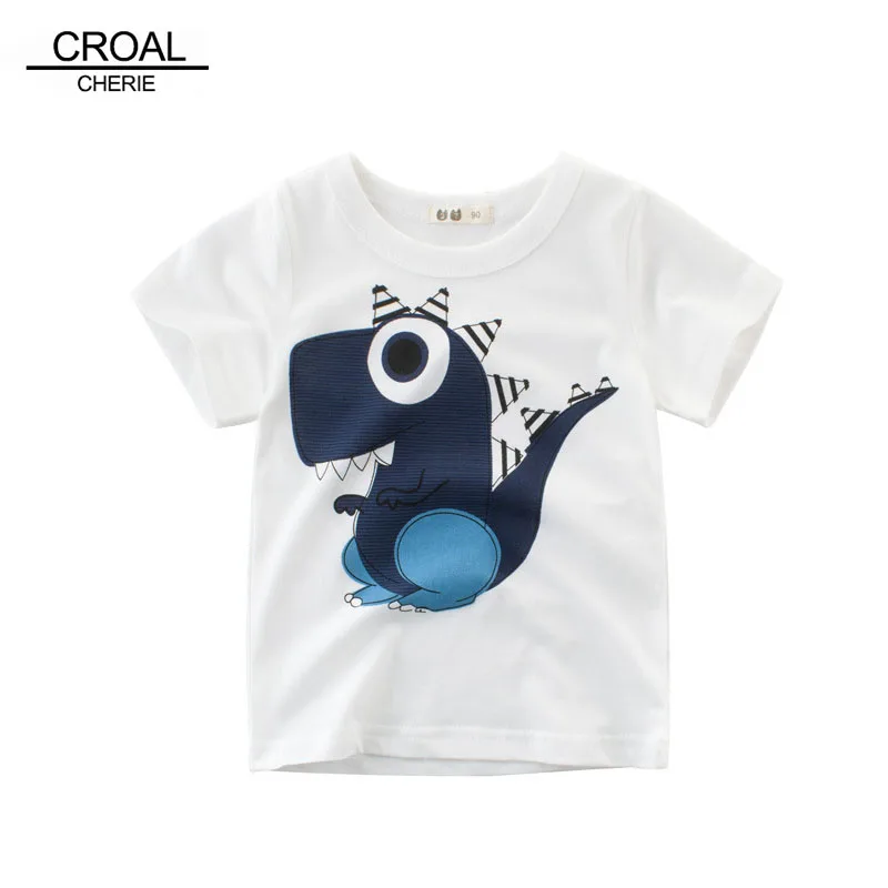 CROAL CHERIE Cotton Boys T-shirts 2019 New Summer Style Children Clothing Kids Clothing Tops Cartoon Pattern Girls Tee T-shirts  (18)
