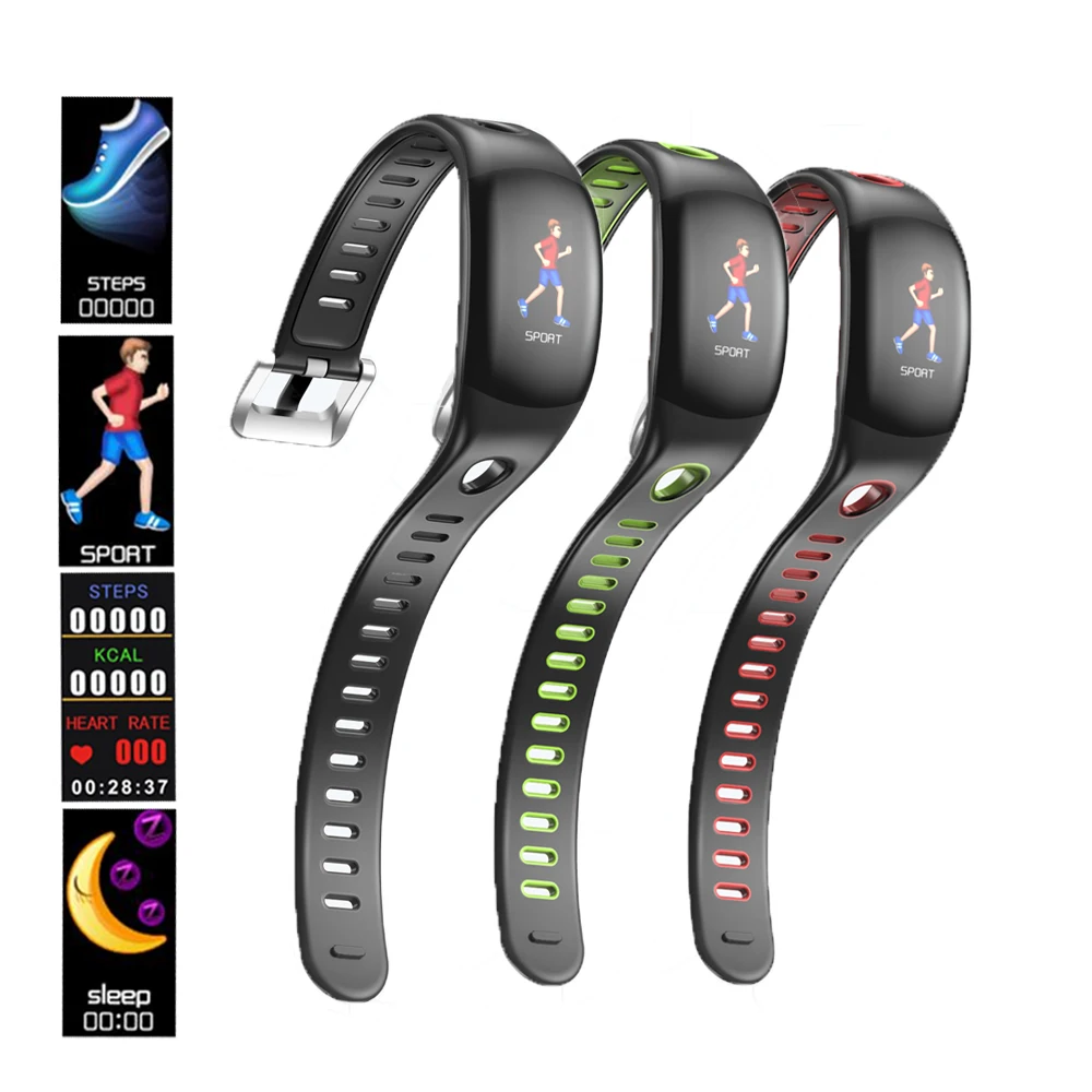 

Smart Bracelet IP68 Waterproof Fit M band 3 Wristband Heart Rate Monitor Pedometer Smart Watch Color LCD Screen For iOS Android