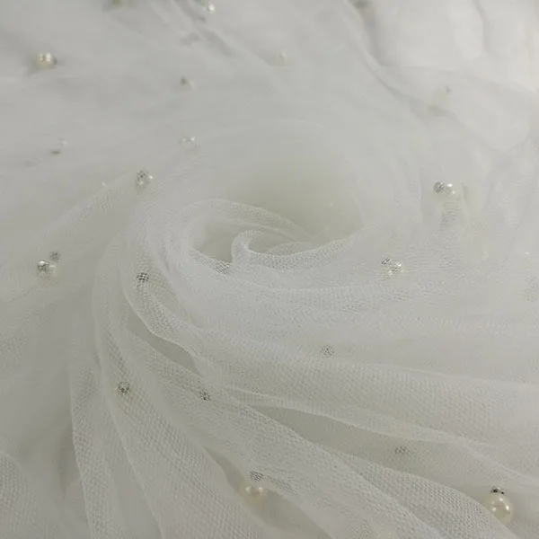 Перламутровая бисерная сетка кружевная ткань Блестящий тюль кружевная ткань французское кружево отделка Diy свадебное платье украшения аксессуары