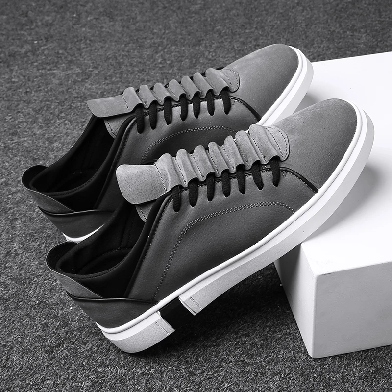 Appartements X015 forme gray X015 Hommes Mode Automne Casual Zapatos white Plate Loisirs Et Black Sneaker Chaussures Classique D'hiver Jogging Hombre De X015 qz0q14