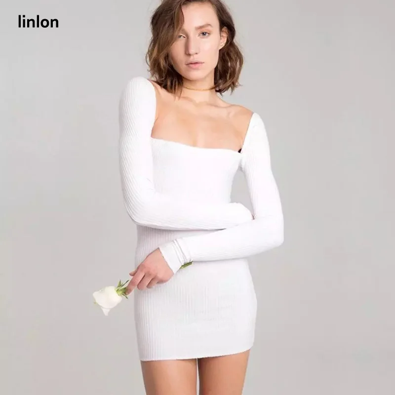 LINLON 2018 летние модные повседневные пикантные тонкий оболочка платье короткие