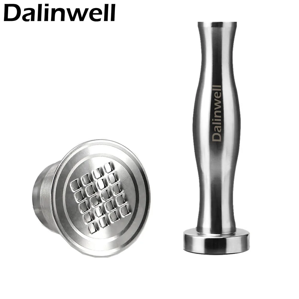 

1 Capsule 1 Tamper Stainless Steel Nespresso Reusable Capsule With Press Coffee Stainless Tamper Refillable Coffee Capsules Pods