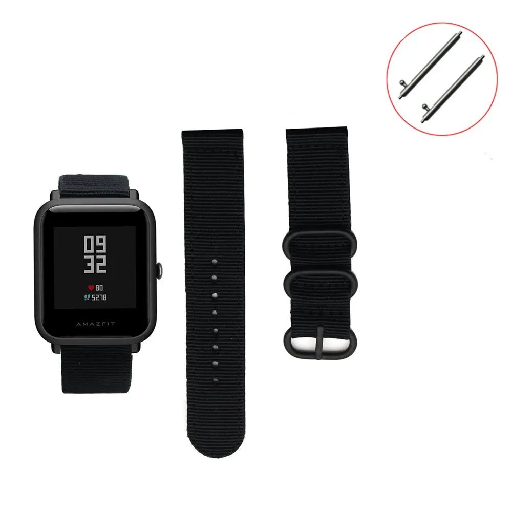 Сменный нейлоновый Браслет Для Xiaomi huami Amazfit Bip Смарт часы Youth Edition BIT Lite ремешок