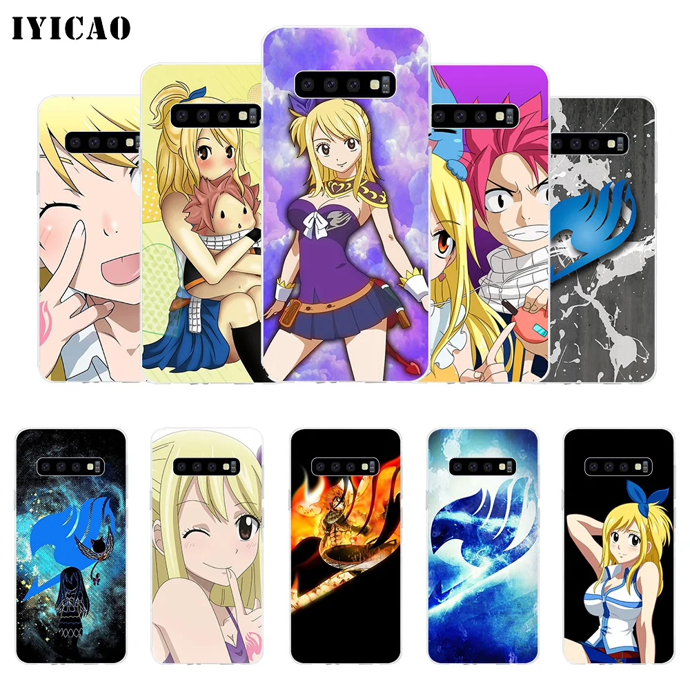 Мягкий силиконовый чехол для телефона IYICAO Fairy Tail Lucy Samsung Galaxy S10e S10 S9 S8 Plus S7 Edge TPU |