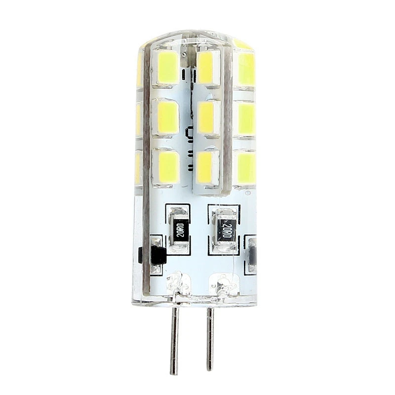 5 шт. G4 AC/DC 12 V 2835 SMD 24 светодиодный свет холодный белый Силиконовый Светодиодная лампа-Кукуруза лампы Высокое качество