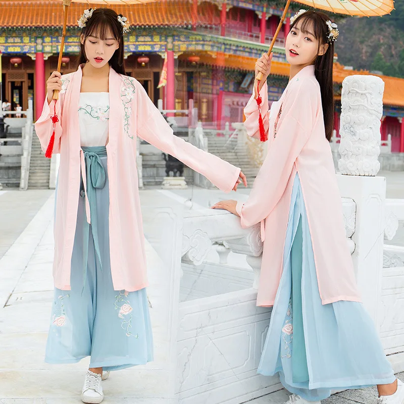 

Hanfu female summer dress girl skirt ancient style improvement student Han element Chinese style costume costume skirt costume