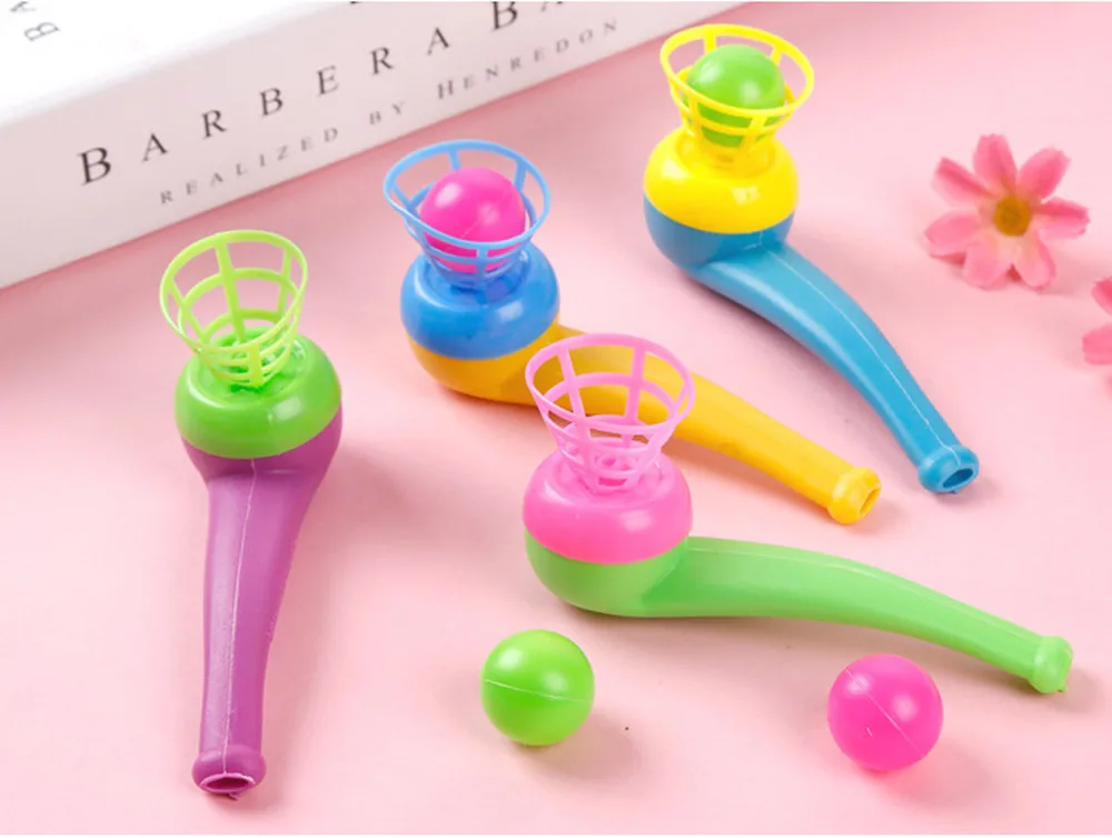 

TELOTUNY Blow Pipe & Balls - Pinata Toy Suspended blow ball toys Loot/Party Bag Fillers Wedding/Kids Z0524