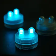 50 шт./лот Чирок Цвет погружные декоративные украшения партии свет rgb Цвет изменение Батарея Свечи Tealight для внутреннего Свадебные