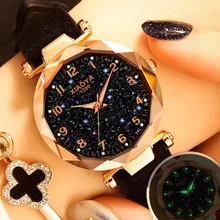 Dropshipping Women s Watches Fashion Starry Sky Quartz Wristwatches Ladies Luxury Golden Wrist Watches Top relogio