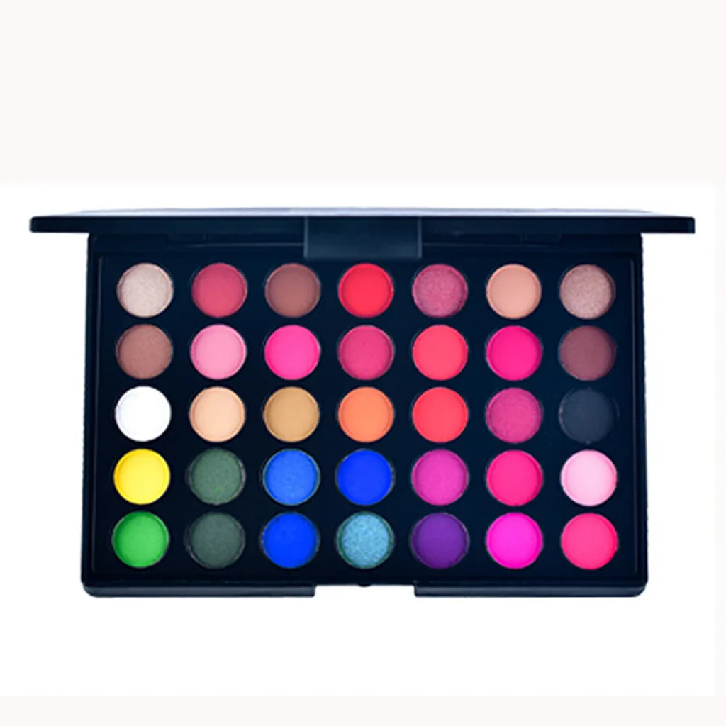 35 Colors Eyeshadow Palette Matte Glitter EyeShadow Shimmer Eye Shadows Women Smoky Color Pro Cosmetic Makeup Tool ##