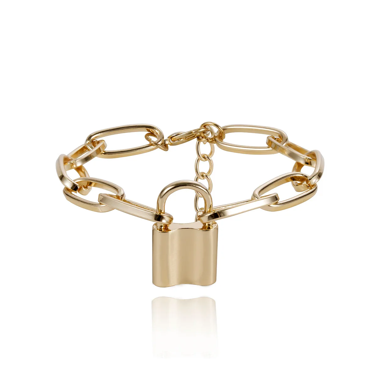 Увеличенное золотое ожерелье-чокер с замком, женская мода, имитация жемчуга, монета ракушка, ожерелье с кулоном в стиле панк, Массивное колье
