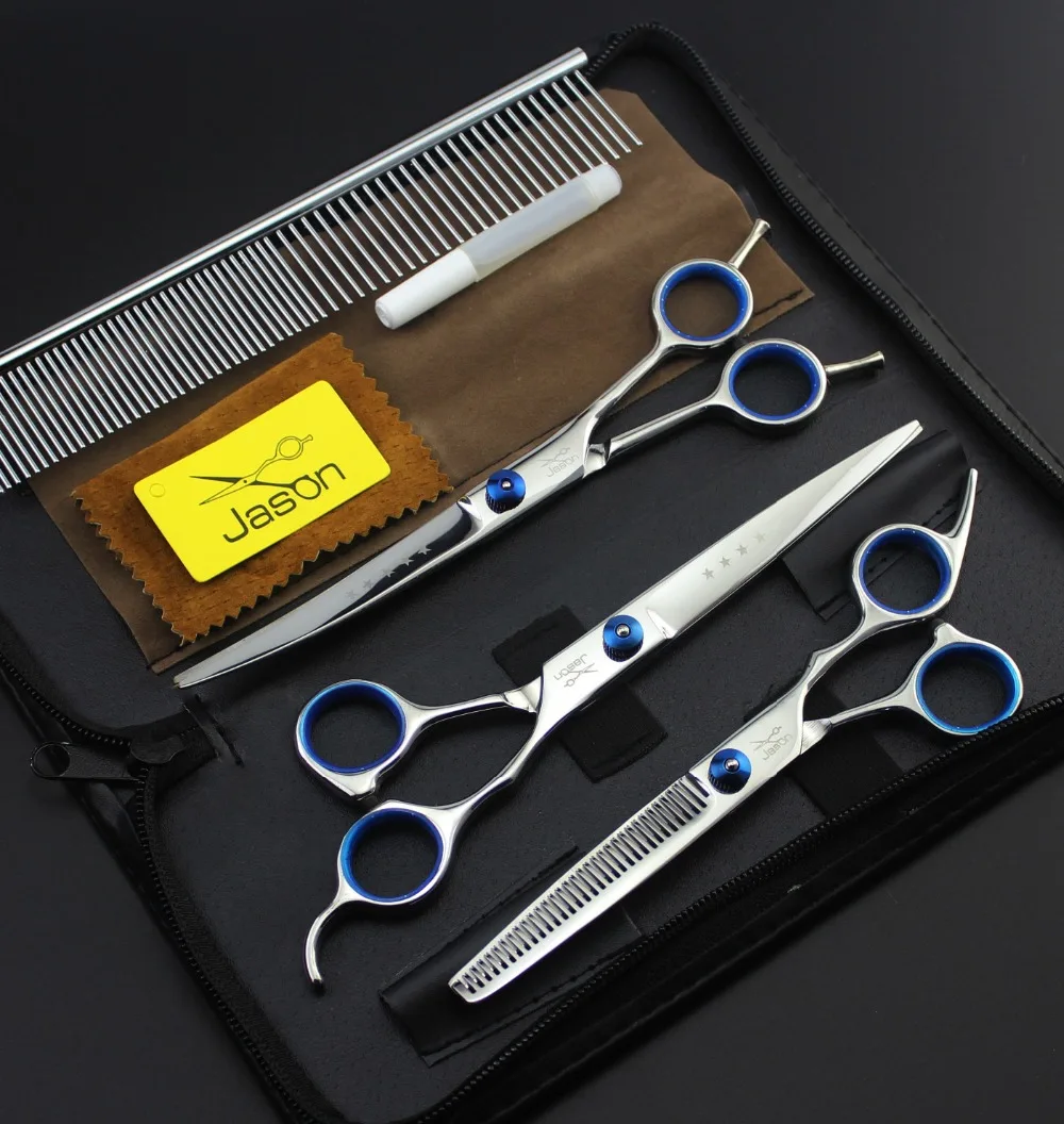 

7.0 Inch Japan Professional Pet Scissors Set Cat Dog Supplies Pets Grooming Cutting Scissors Shears Kit 3pcs + Comb