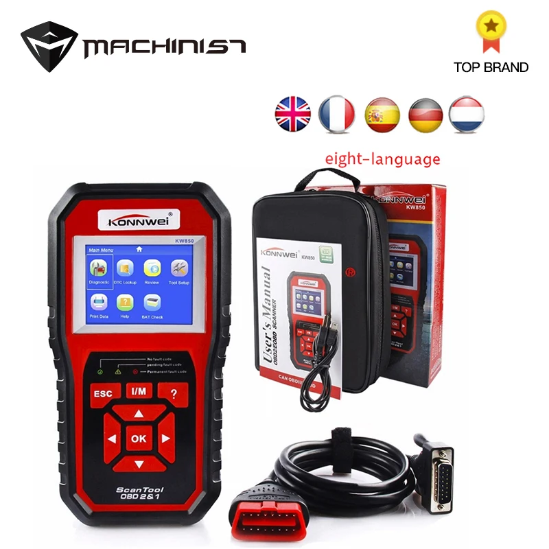 

KW850 OBD2 Scanner Auto Diagnostic Scanner OBD2 Car Code Reader Scanner Erase Errors Auto diagnostic tool for VAG BMW Toyota