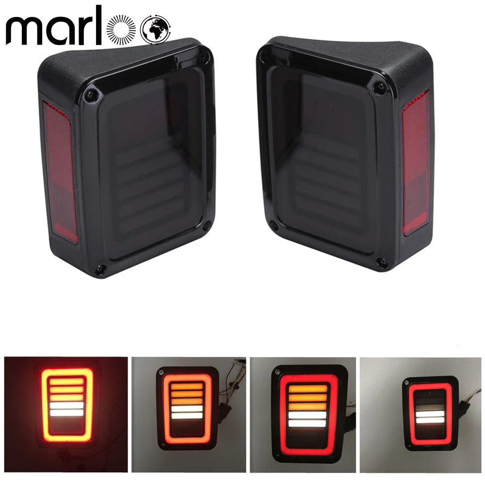 

Smoked LED Tail Lights For Jeep Wrangler JK JKU Led Rear Brake Light Back Up Reverse Turn Signal Parking Taillamp Assembly