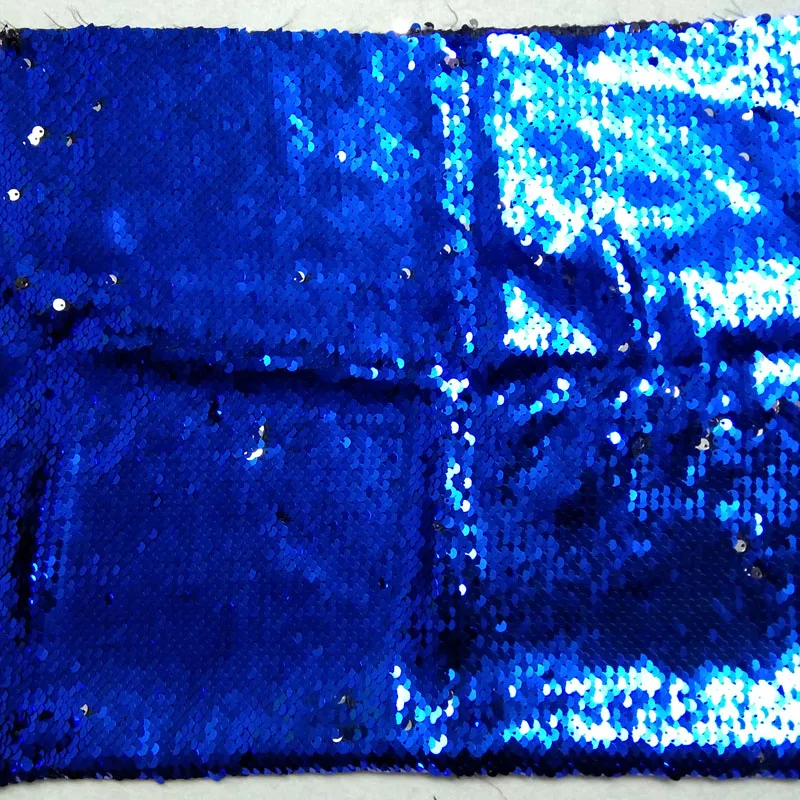 Сверкающие блестки синего и серебряного цветов; блестящая двусторонняя ткань с обратимой Блестки атласная спинка блестящая ткань с пайетками 30x22 см набор «сделай сам» для шитья