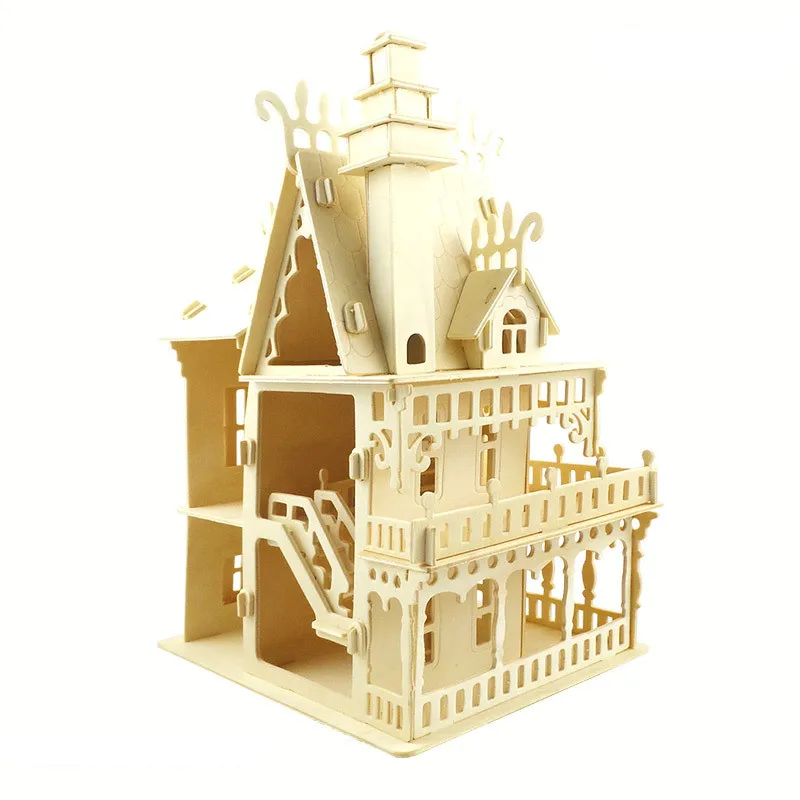 Деревянный кукольный домик миниатюрная мебельная игрушка DIY сборный Кукольный дом Мини Кукольный дом для девочек Подарки для детей 3D Пазлы игрушки