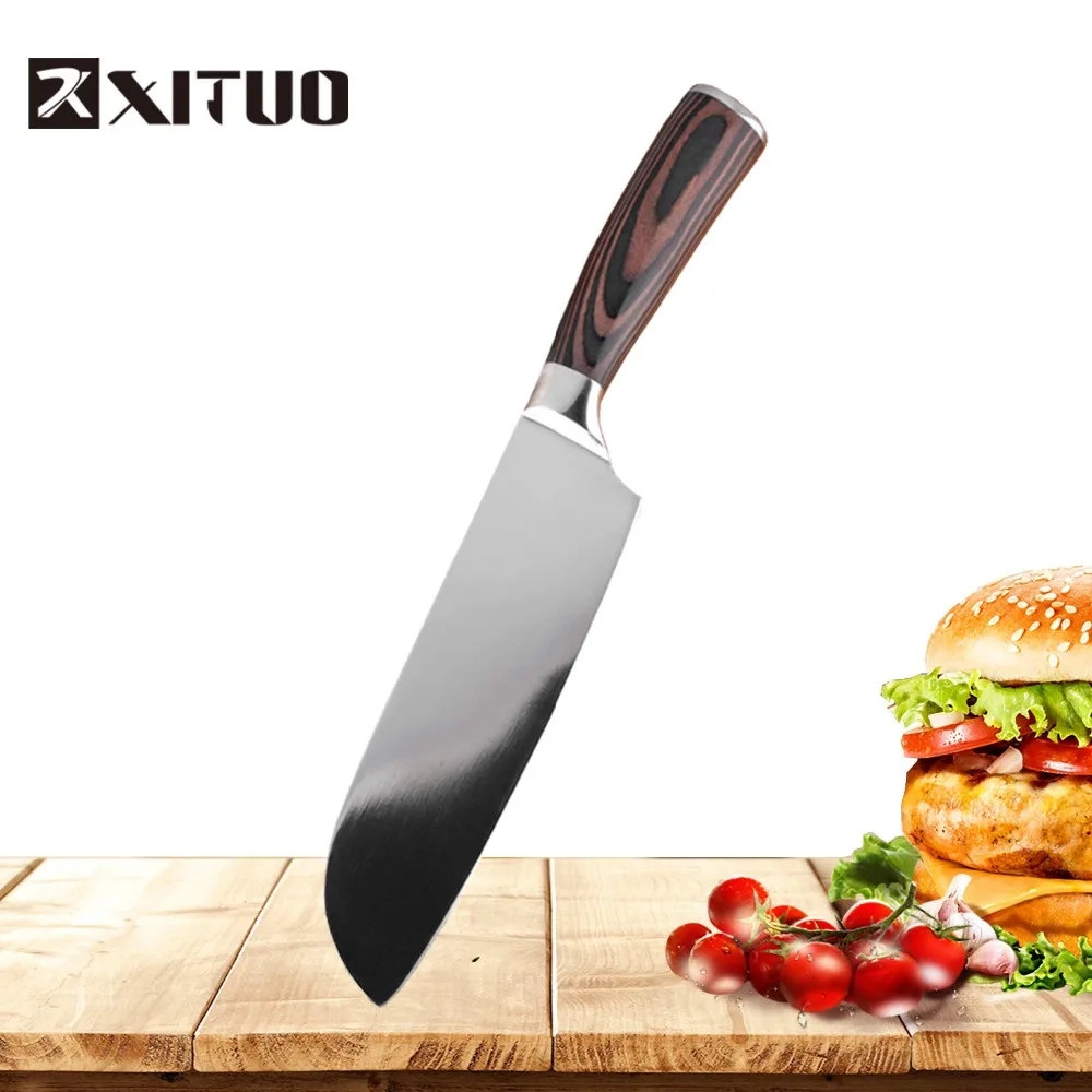 XITUO, набор кухонных ножей, острый японский сантоку, кухонные ножи из нержавеющей стали, набор кухонных ножей шеф-повара, нож для очистки овощей, кухонные инструменты