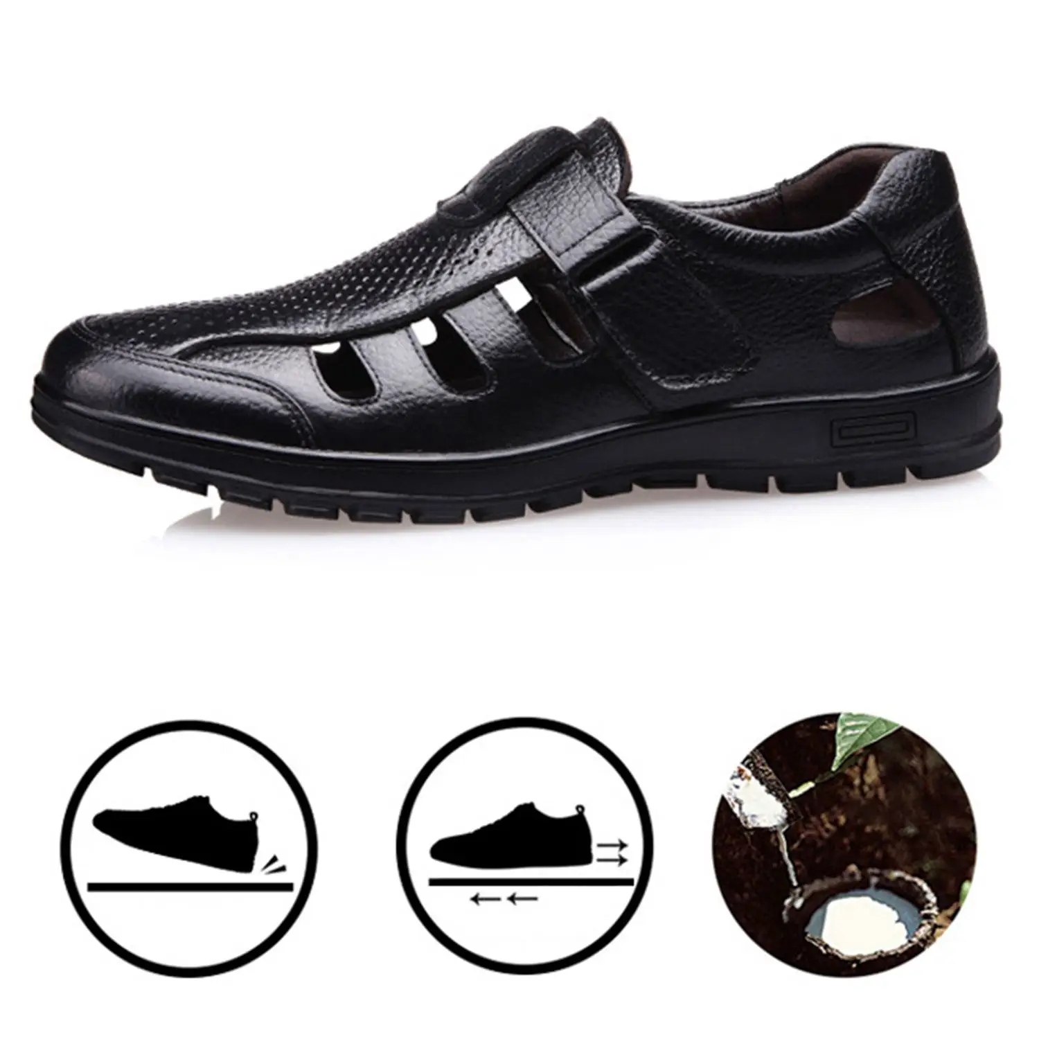 ABDB-جلد أصلي للرجال الصنادل أحذية نقش شبكي تنفس الصياد نمط الرجعية المصارع لينة أسفل الصيف الكلاسيكية m ABDB-جلد أصلي للرجال الصنادل أحذية نقش شبكي تنفس الصياد نمط الرجعية المصارع لينة أسفل الصيف الكلاسيكية m