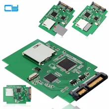 Standard SD SDHC MMC Memory Card to 7+15 Pin 22pin SATA Male Convertor Kit Adapter connector