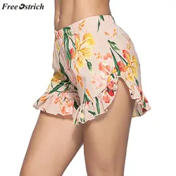 Бесплатная шорты новые модные удобные личности Женская летняя обувь с цветочным принтом Шорты пляжные модные повседневные шорты