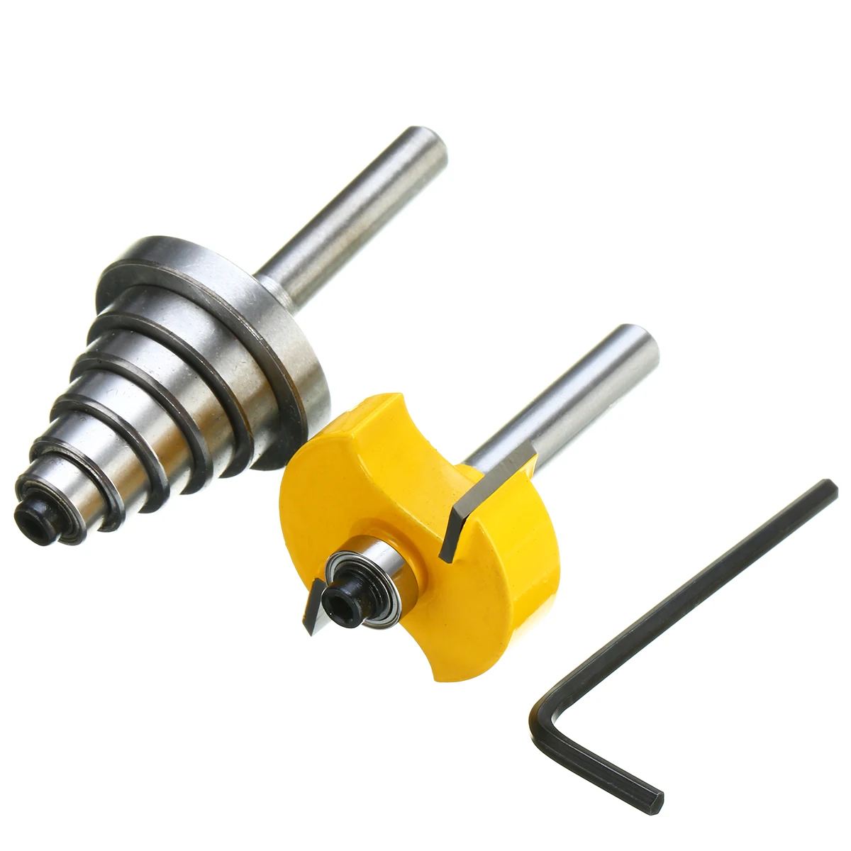 1 Set 1/2" Height with 6 Bearings Rabbet Router Bit & Bearing Set 1/4