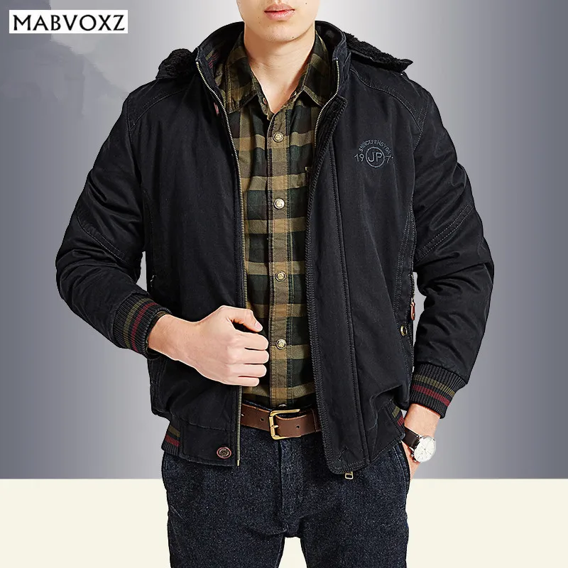 

Plus Size 8XL Winter Jacket Men Bomber Thick Warm Loose AFS JEEP 100% Cotton Casual Business Windbreaker Fur Natural tactical