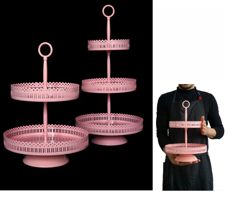 Розовая стойка для кексов, пирожное-Корзиночка лоток клетка для торта на день рождения инструменты для украшения дома конфеты бар десертный стол вечерние поставщик
