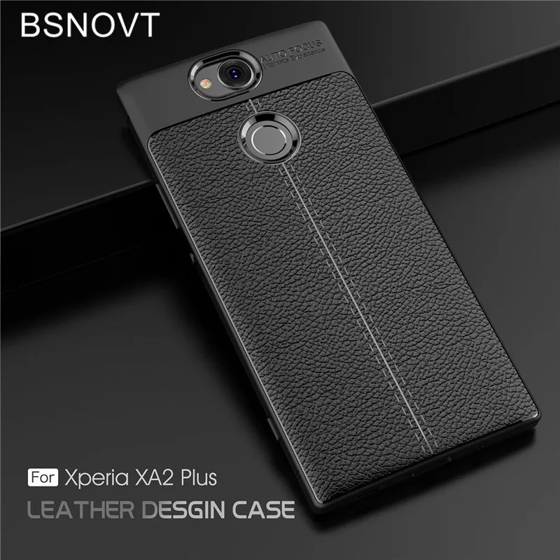 

BSNOVT For Sony Xperia XA2 Plus Cover Soft Silicone TPU Leather Shockproof Phone Case For Sony Xperia XA2 Plus Bumper Funda Capa