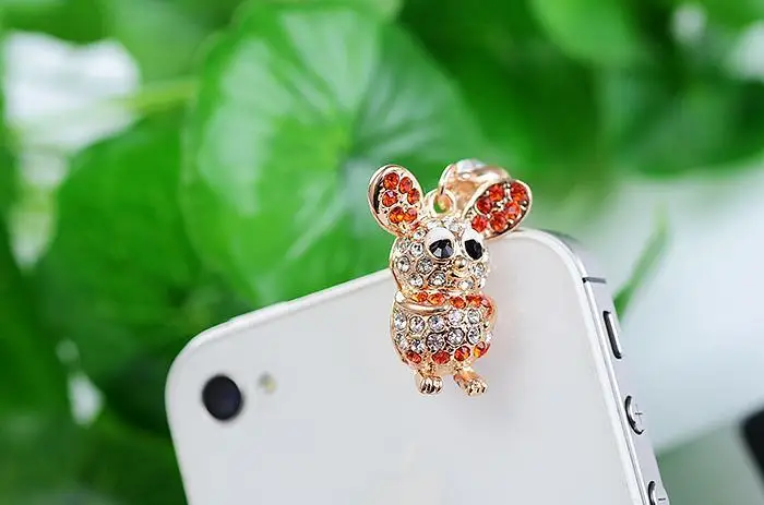 3,5 мм прекрасный поросенок телефонный штекер персональные алмазные наушники Заглушки для пыли для Iphone Xiaomi samsung кнопочный телефон